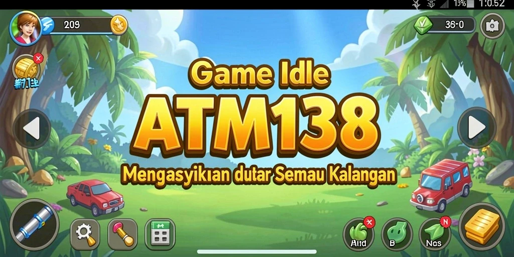 Tampilan gameplay ATM138 yang menarik dan penuh warna.