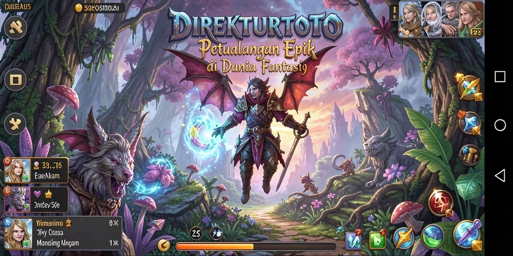 Tangkapan layar gameplay <strong>DIREKTURTOTO</strong> yang menunjukkan aksi mendebarkan di dunia RPG.