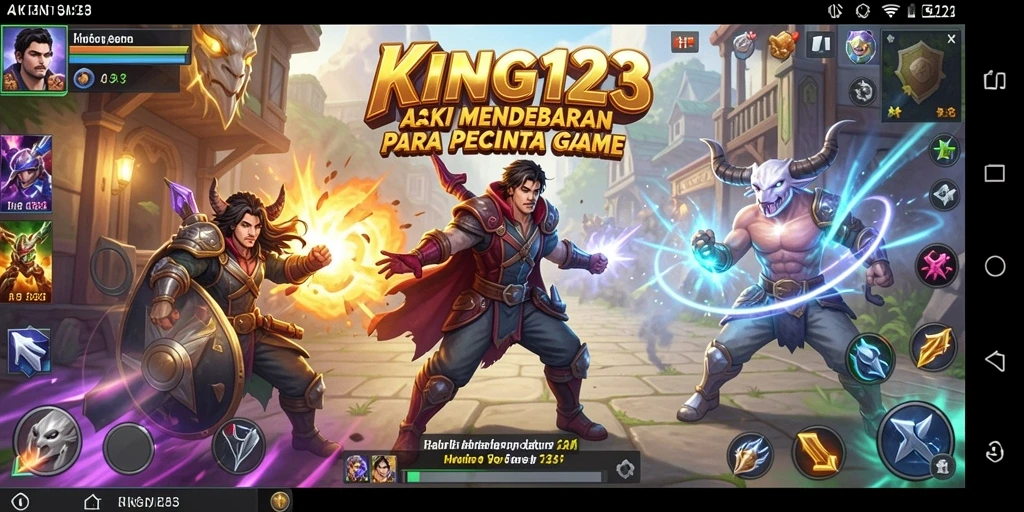 Gambaran aksi mendebarkan dalam permainan KING123.