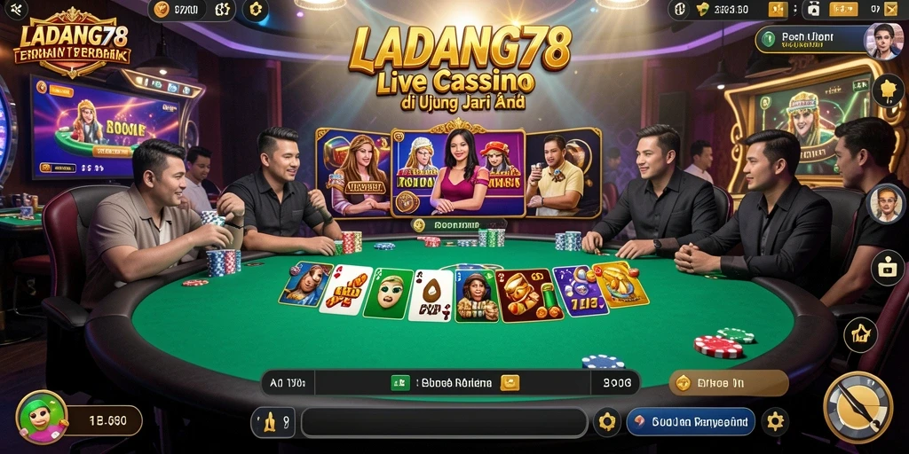 Tampilan menarik dari gameplay Live Casino di LADANG78.