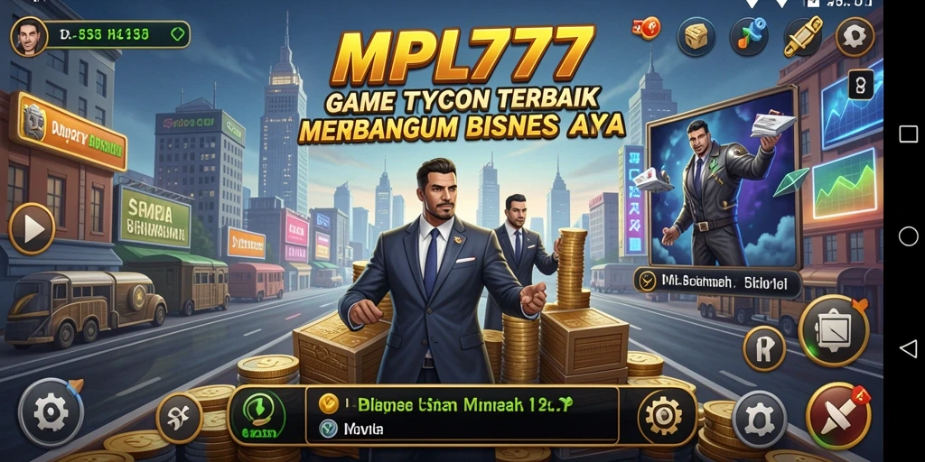 Tampilan gameplay MPL777 dengan berbagai pilihan bisnis yang menarik.