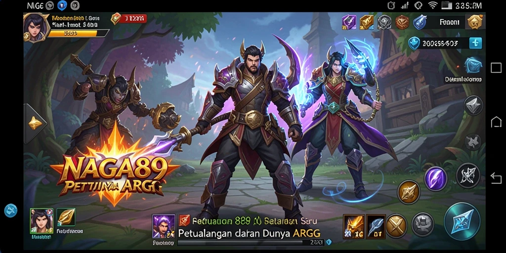 Tangkapan layar gameplay NAGA889 menunjukkan aksi seru dalam pertempuran ARPG.