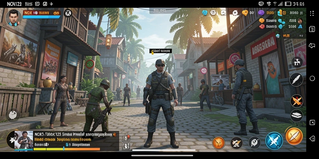 Screenshot gameplay NOX123 yang menunjukkan kreativitas pemain.