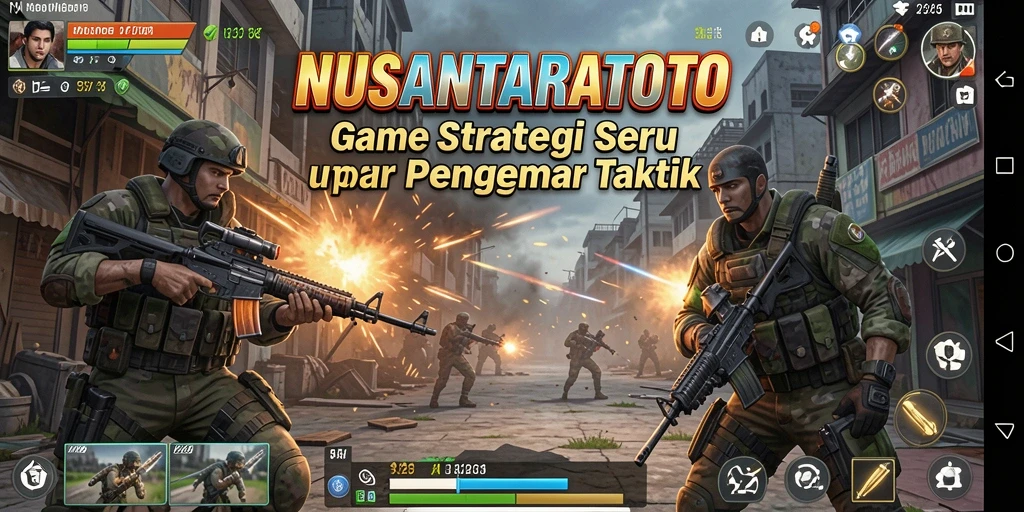 Tampilan gameplay menarik dari NUSANTARATOTO dalam pertempuran strategi.