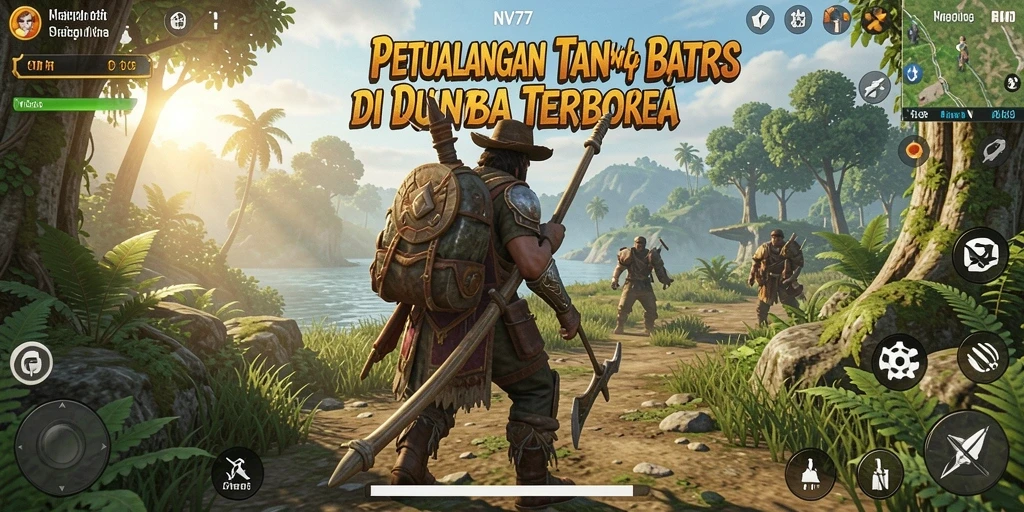 Tampilan screenshot gameplay NV77 yang penuh aksi di dunia terbuka.