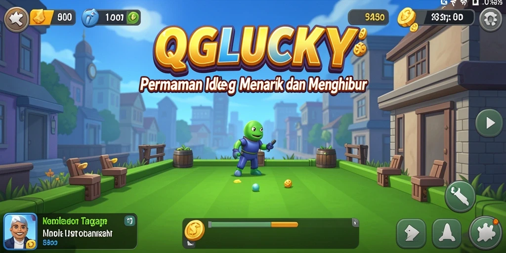 Tampilan gameplay QGLUCKY yang menarik dan menawan dengan elemen Idle.