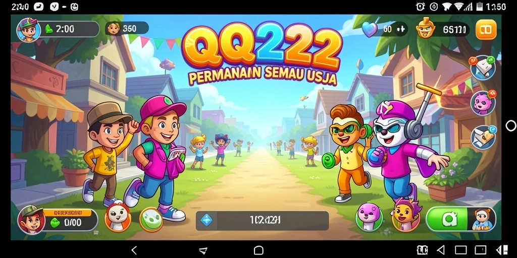 Tampilan gameplay menarik dari QQ222 dengan karakter yang beraksi.