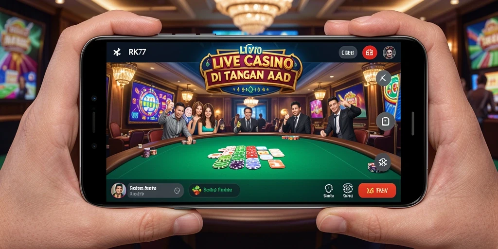 Gameplay menarik di RK77 Live Casino dengan dealer profesional.