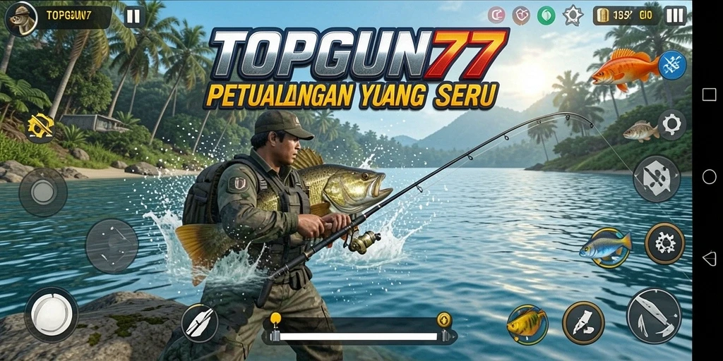 Tangkapan besar dalam gameplay seru TOPGUN77.