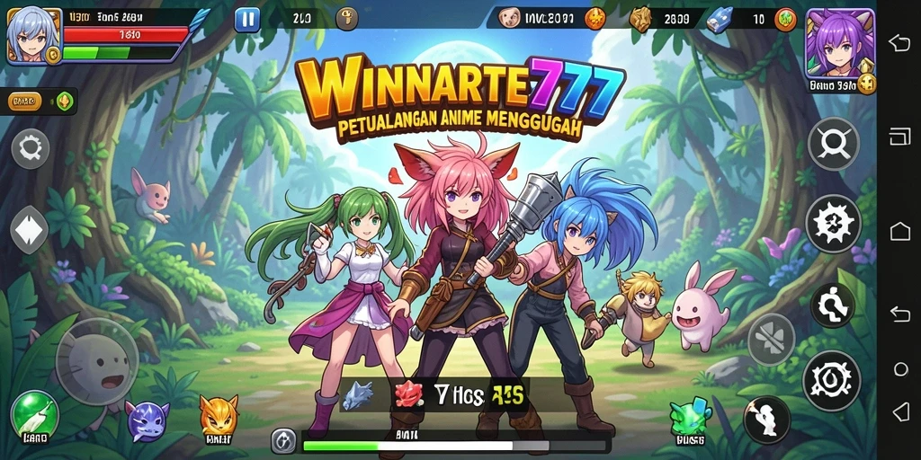 Tampilan game Anime yang seru dan penuh warna.