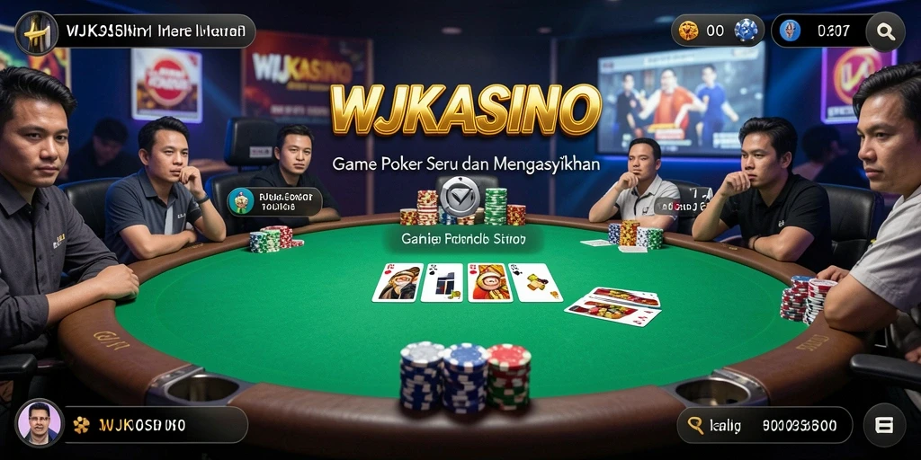 Tampilan gameplay Poker yang menarik di WJKASINO.
